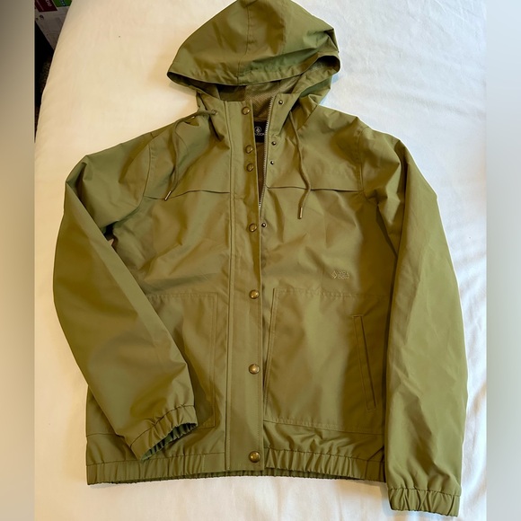 Volcom, size S (4/6), green hooded water resistant jacket - Picture 2 of 4